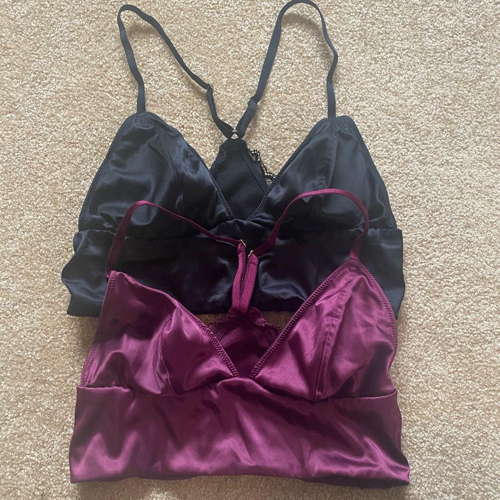 Victoria’s Secret Satin Bralettes XS